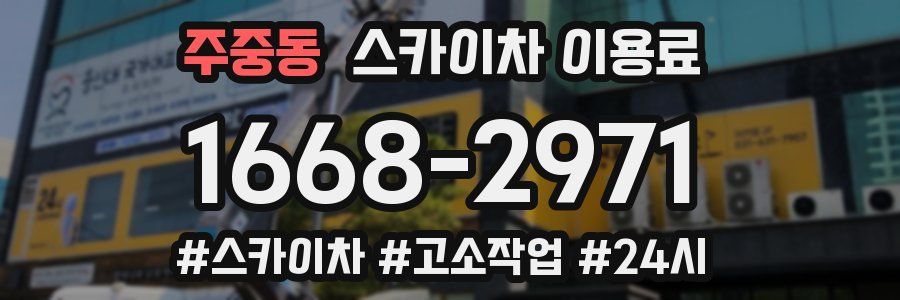 주중동 스카이차 이용료