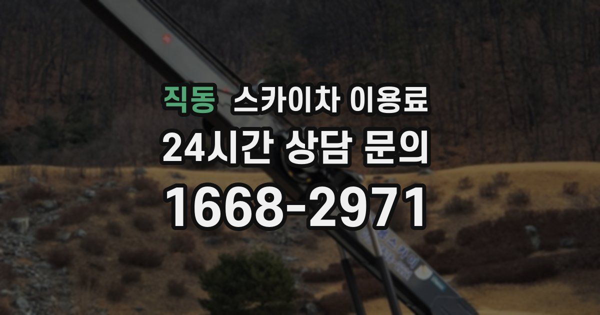 직동 스카이차 이용료
