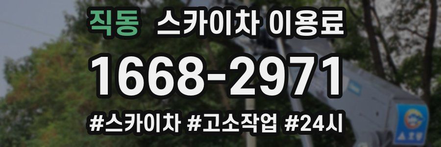 직동 스카이차 이용료