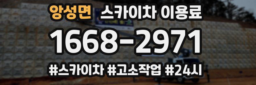앙성면 스카이차 이용료
