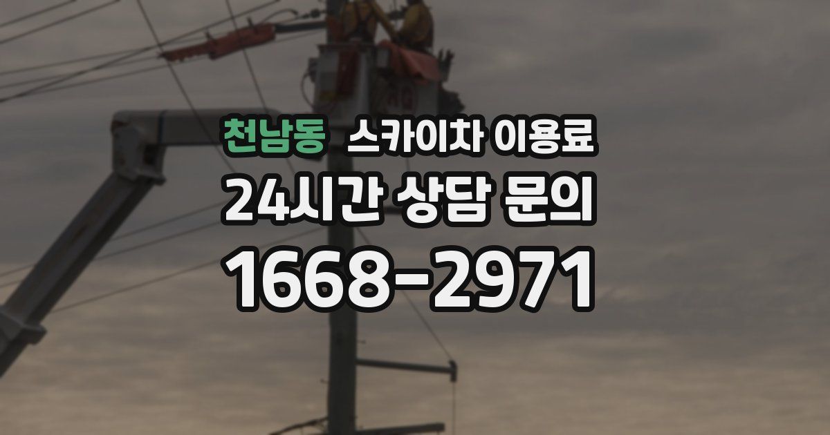 천남동 스카이차 이용료