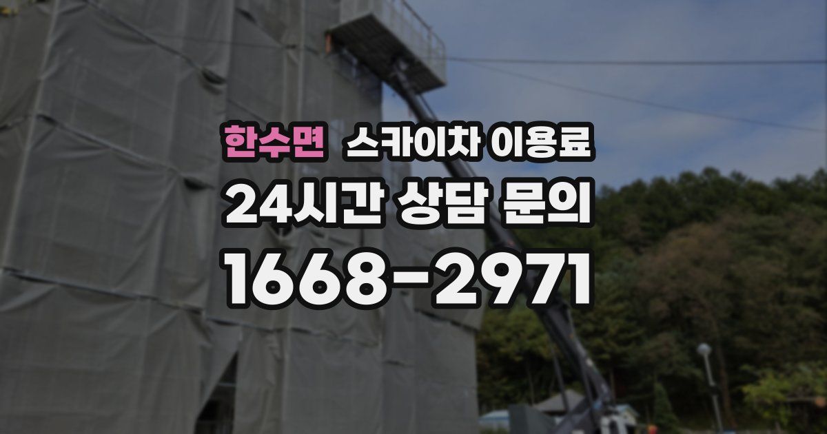 한수면 스카이차 이용료