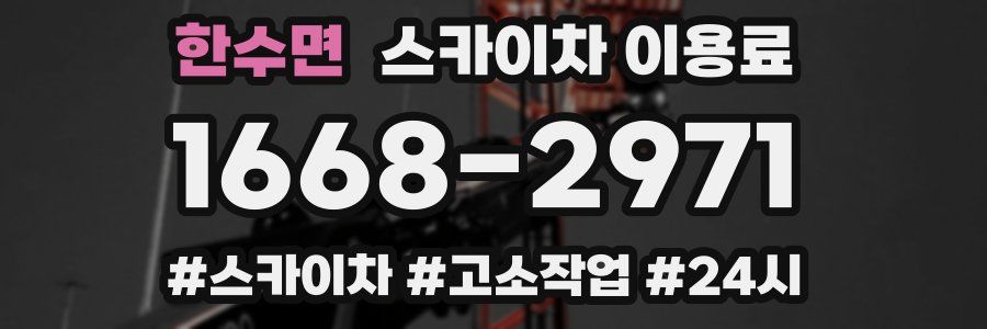 한수면 스카이차 이용료