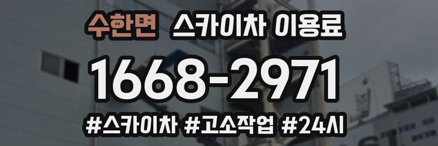 수한면 스카이차 이용료
