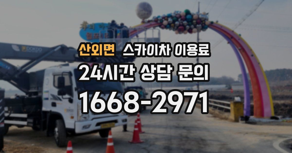 산외면 스카이차 이용료