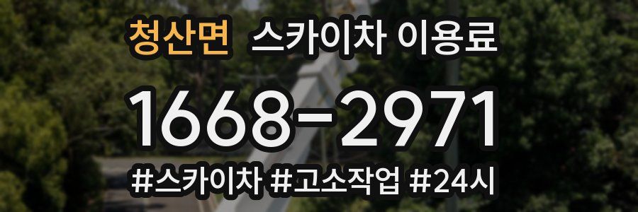 청산면 스카이차 이용료