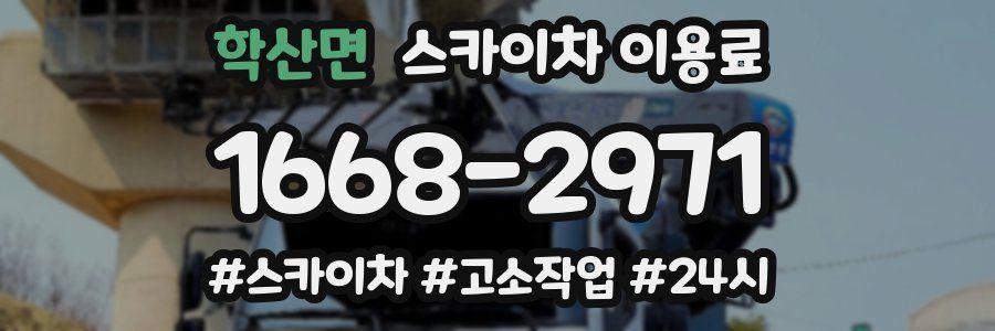 학산면 스카이차 이용료