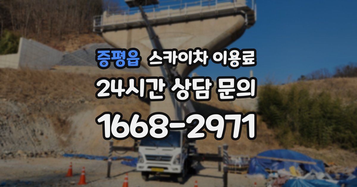 증평읍 스카이차 이용료