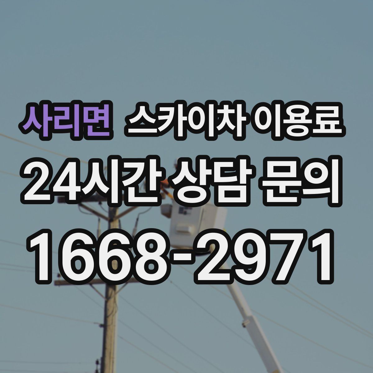 사리면 스카이차 이용료