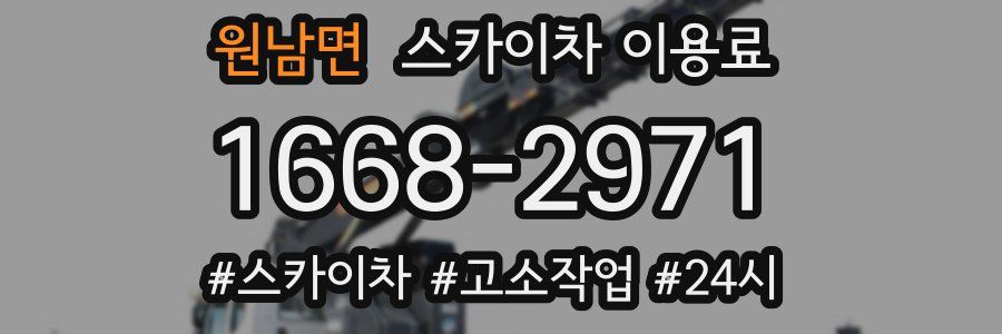 원남면 스카이차 이용료