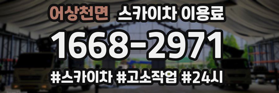 어상천면 스카이차 이용료