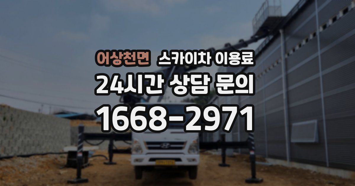 어상천면 스카이차 이용료