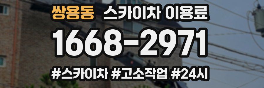 쌍용동 스카이차 이용료