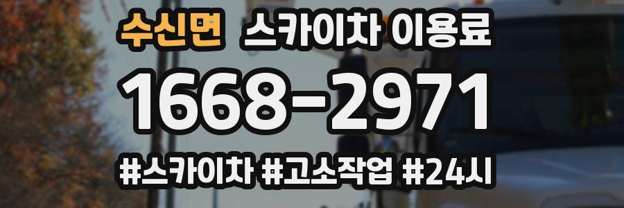 수신면 스카이차 이용료