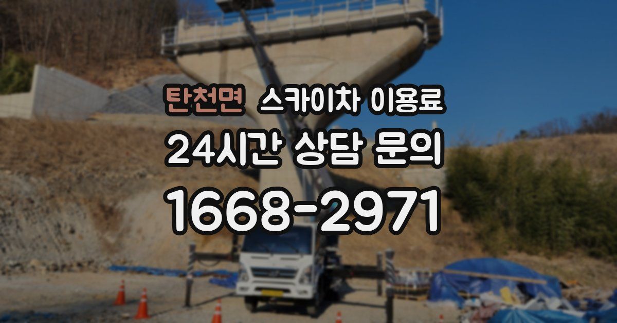탄천면 스카이차 이용료