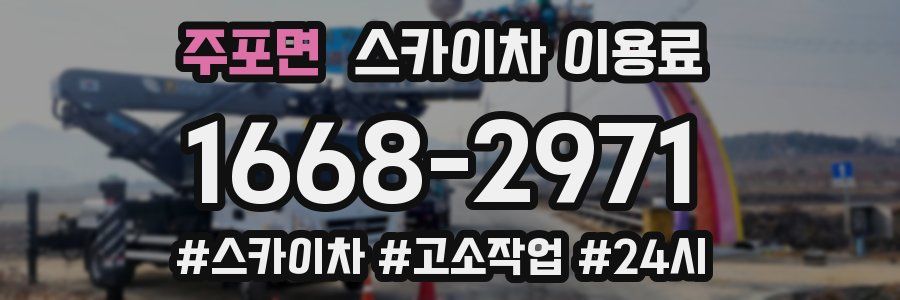 주포면 스카이차 이용료