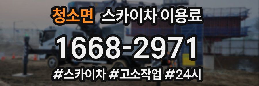 청소면 스카이차 이용료