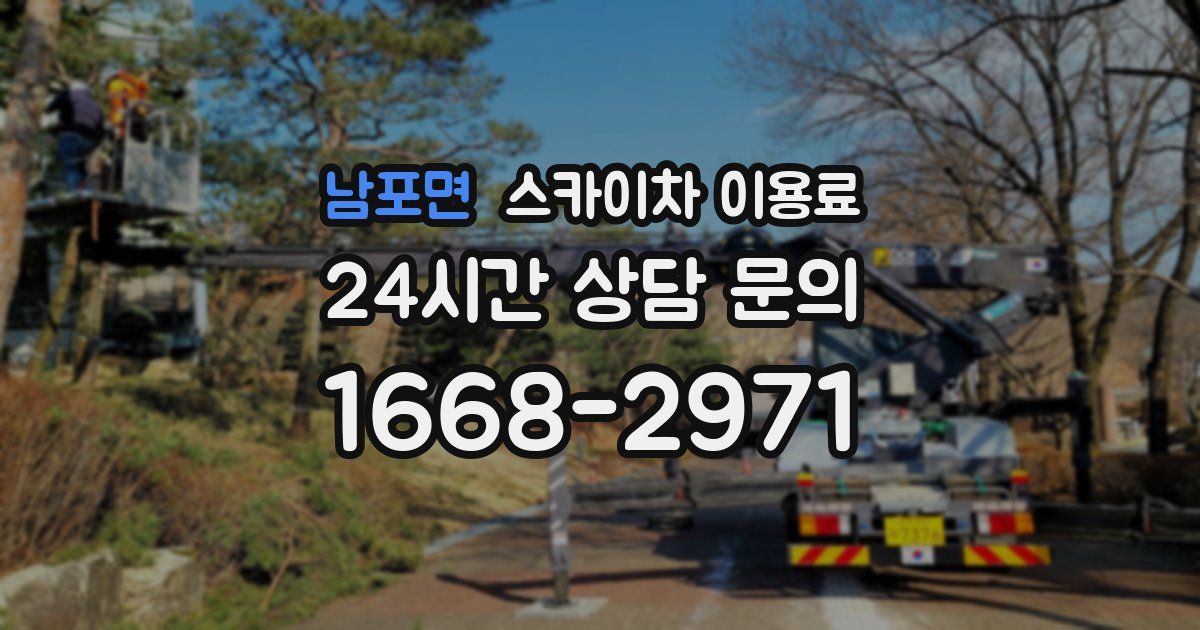 남포면 스카이차 이용료