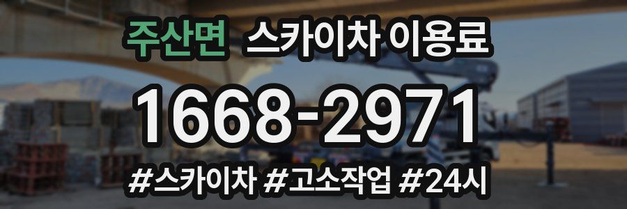 주산면 스카이차 이용료