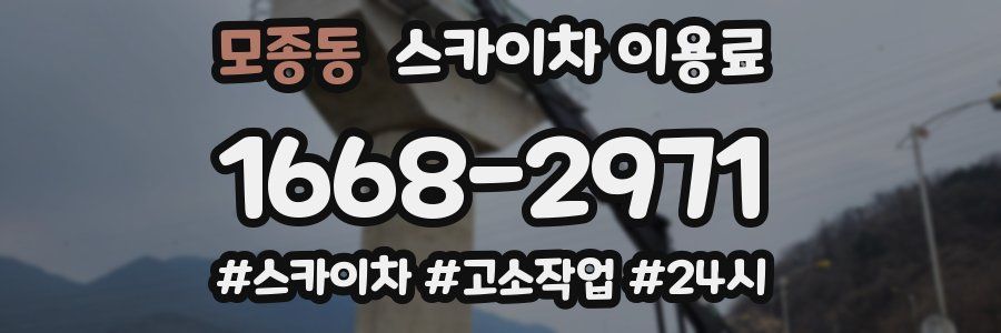 모종동 스카이차 이용료
