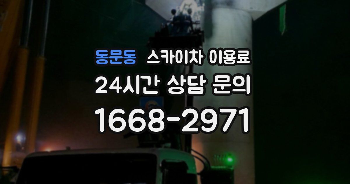 동문동 스카이차 이용료