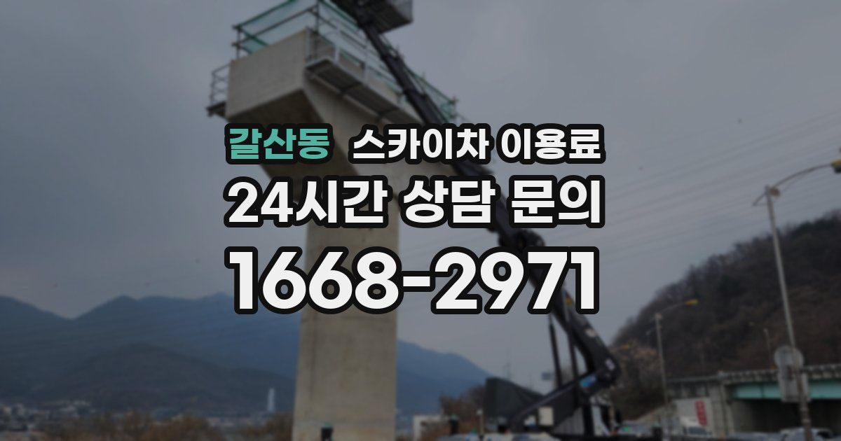 갈산동 스카이차 이용료