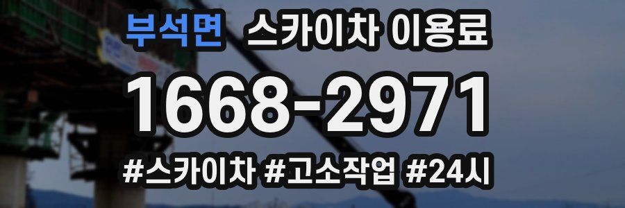 부석면 스카이차 이용료