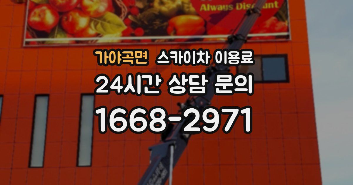 가야곡면 스카이차 이용료