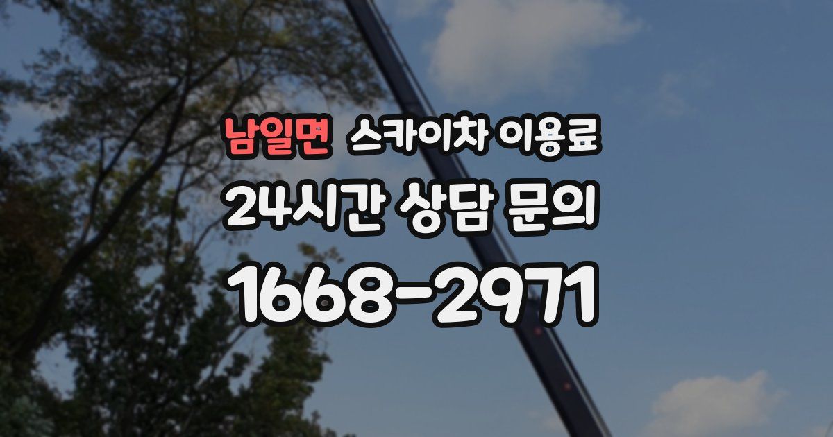 남일면 스카이차 이용료