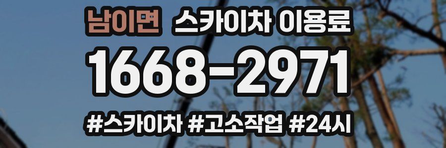 남이면 스카이차 이용료
