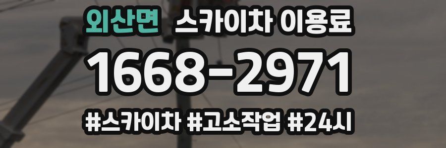 외산면 스카이차 이용료