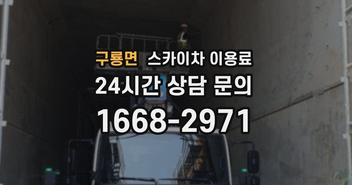 구룡면 스카이차 이용료