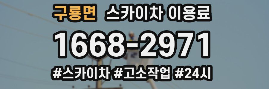 구룡면 스카이차 이용료