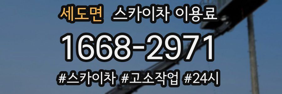 세도면 스카이차 이용료