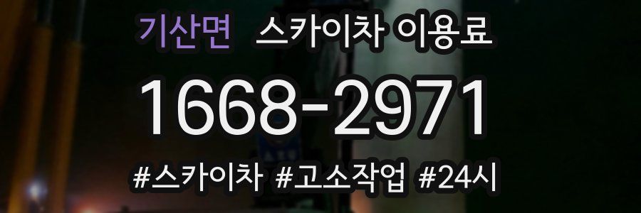 기산면 스카이차 이용료