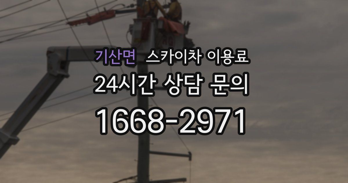 기산면 스카이차 이용료