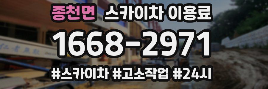 종천면 스카이차 이용료