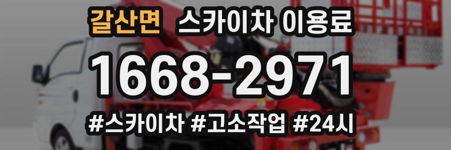 갈산면 스카이차 이용료