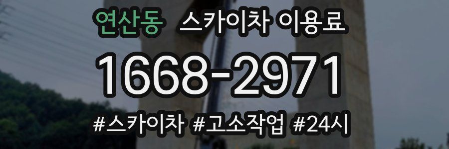 연산동 스카이차 이용료