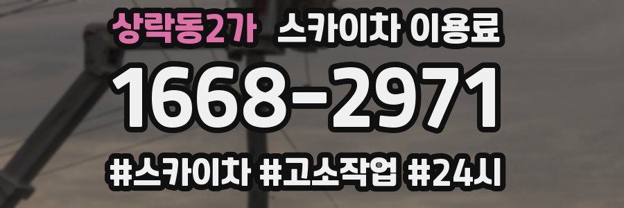 상락동2가 스카이차 이용료