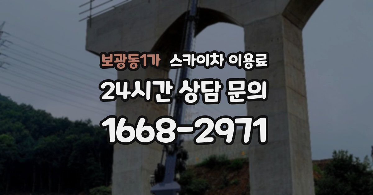 보광동1가 스카이차 이용료