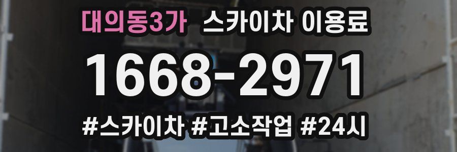 대의동3가 스카이차 이용료