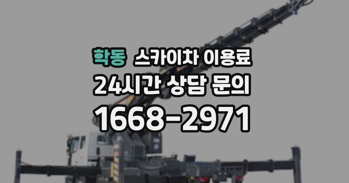학동 스카이차 이용료