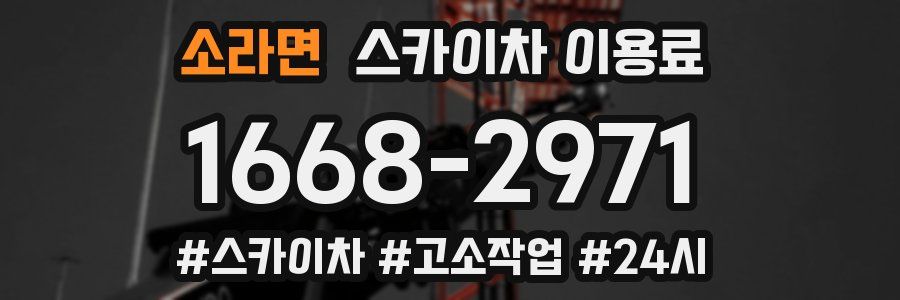 소라면 스카이차 이용료