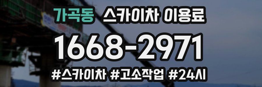 가곡동 스카이차 이용료