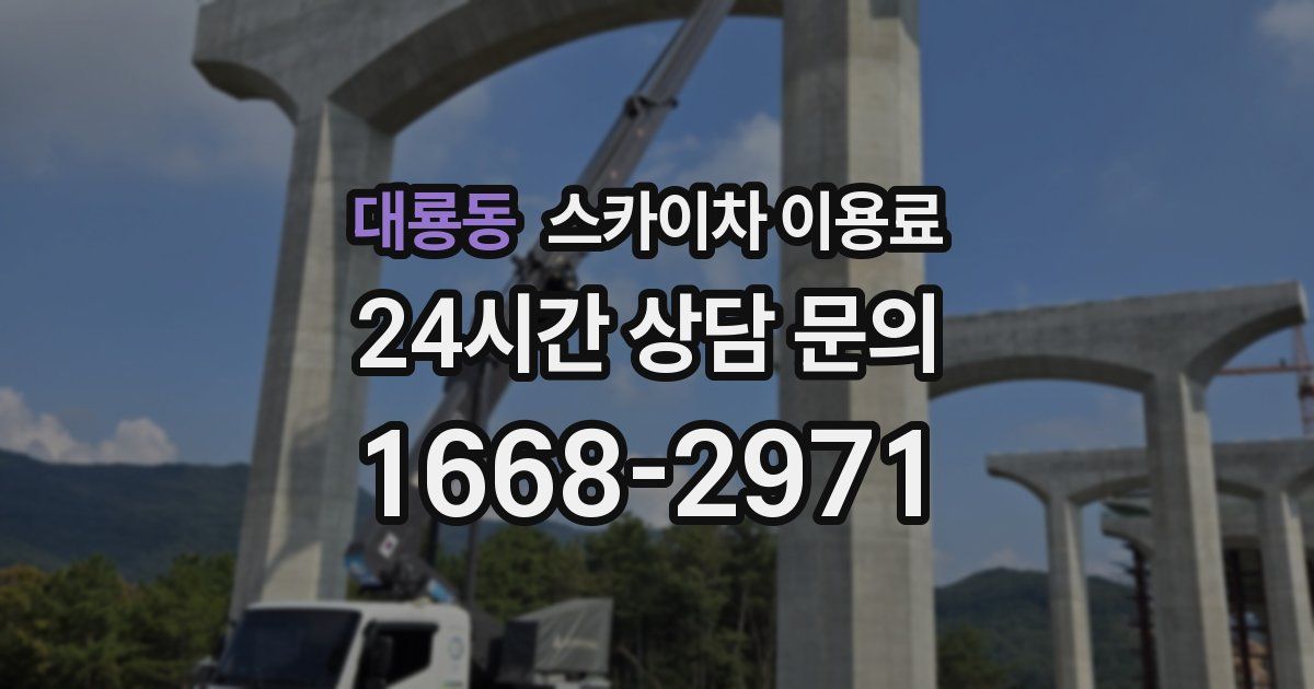 대룡동 스카이차 이용료