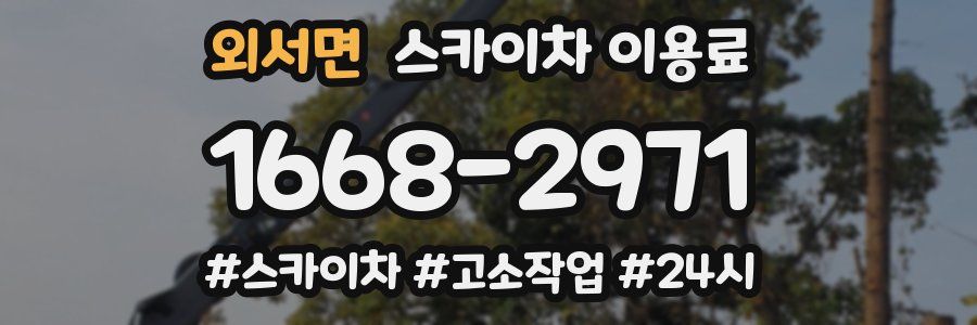 외서면 스카이차 이용료