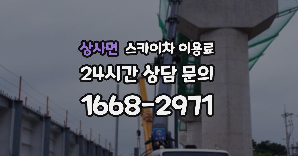 상사면 스카이차 이용료