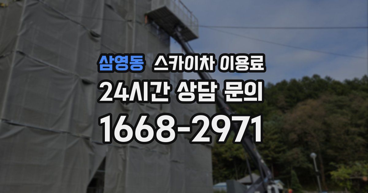 삼영동 스카이차 이용료