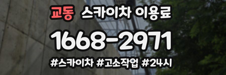 교동 스카이차 이용료